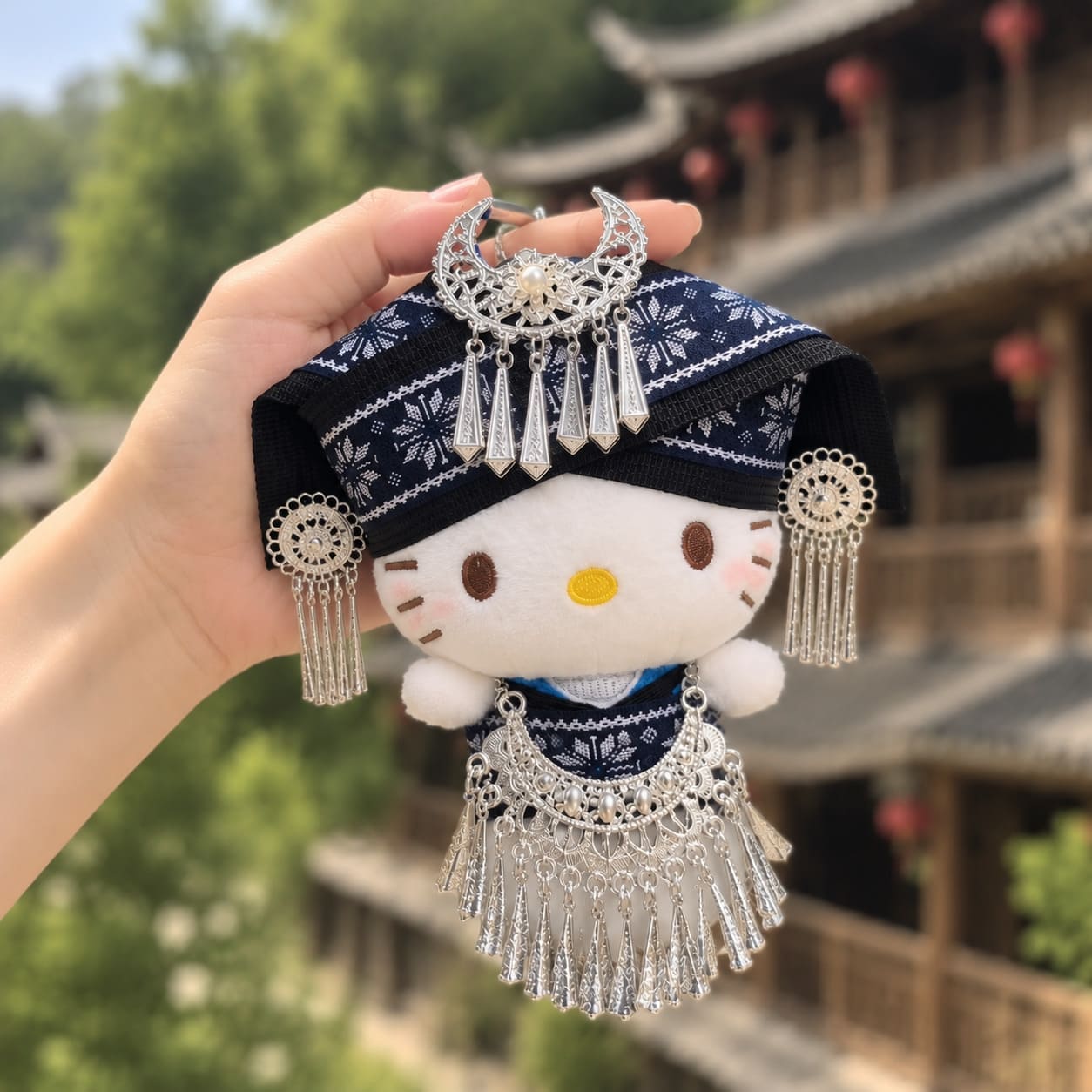 Miao Silver & Indigo Hello Kitty